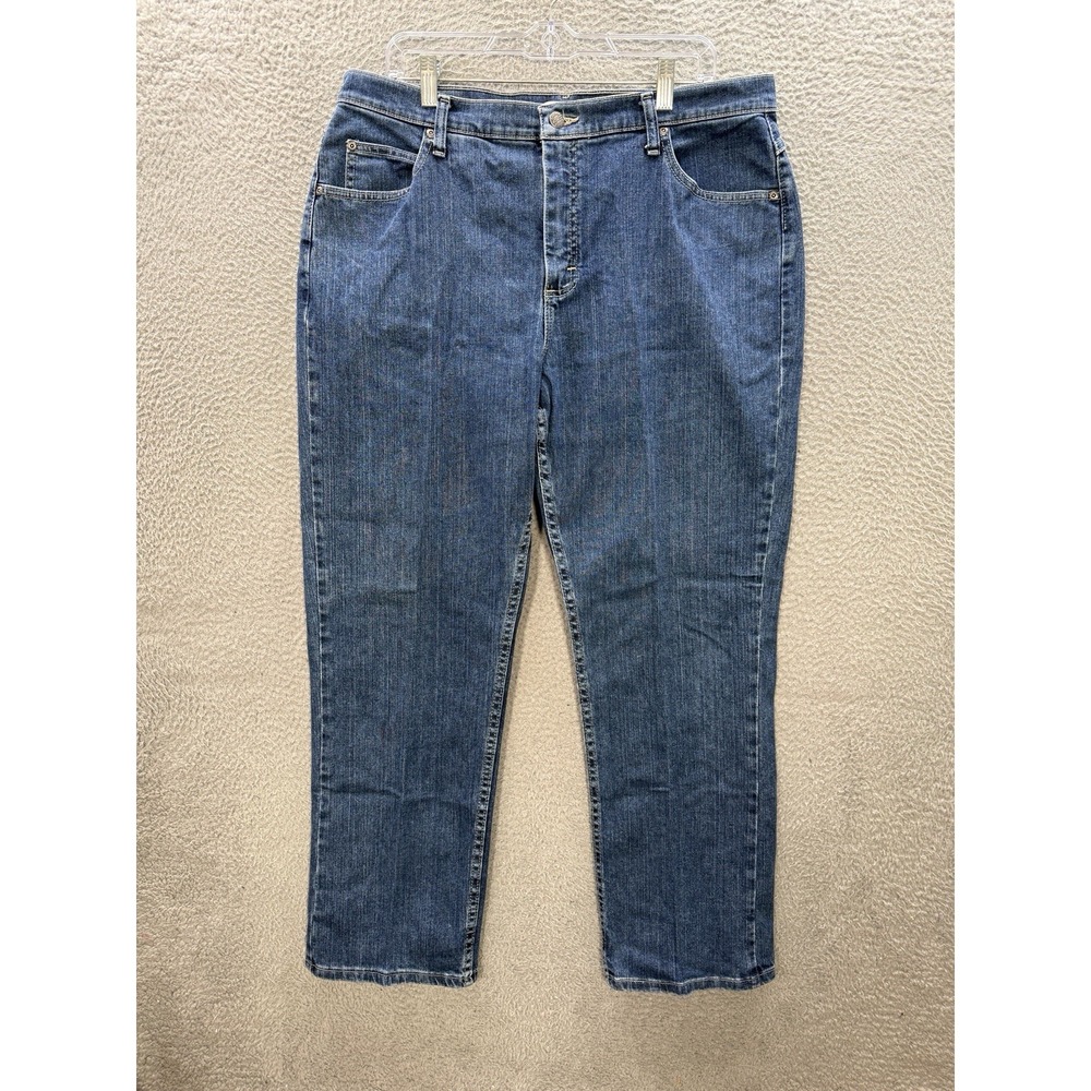Riders Jeans Womens 16 Medium Blue Relaxed Fit Straight Leg Western Workwear